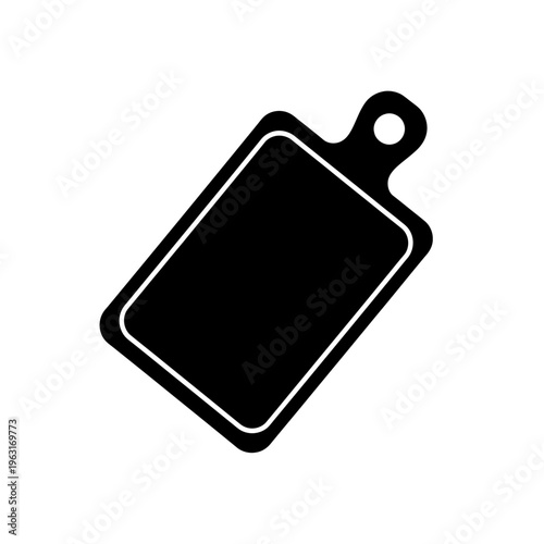 black cutting board kitchen silhouette icon
