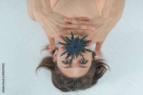 Foto visualization of a woman's self-perception, psychological state, negative emotio