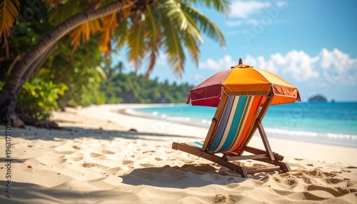 lounge chairs on the beach