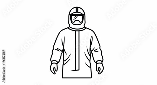 Person wearing protective gear for hazardous environments