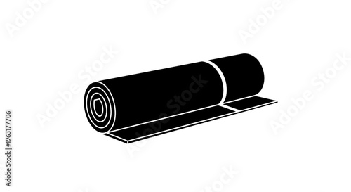 Rolled yoga mat icon