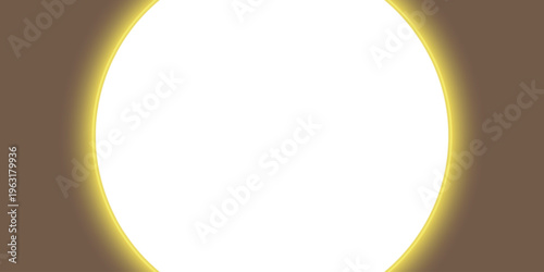 Solar eclipse, sun, yellow glow, brown background, vector graphic