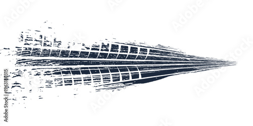 Auto tire tread grunge element. Car and motorcycle tire pattern, wheel tyre tread track. Black tyre print.