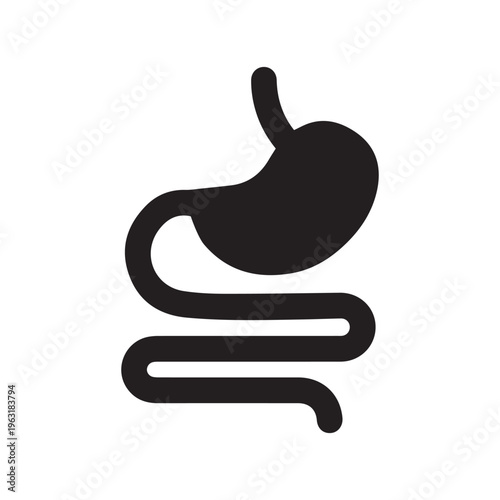Digestive system. Human stomach and gastrointestinal system. Gastrointestinal Infographic. Stomach or gastric and Colon tract as internal organ.Vector illustration. Design on white background. EPS 10