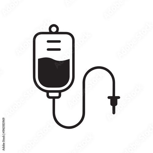 infuse - blood bag icon vector simple and modern
