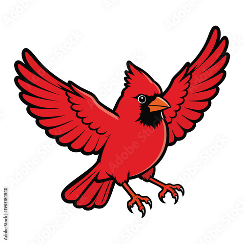 cardinal mascot logo design vector template