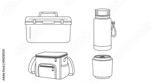 Picnic and travel insulated containers for food and drinks