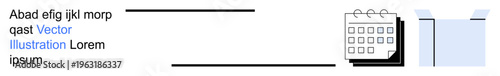Time management, organization, scheduling ideas, productivity tools, planning, task management. A calendar paired with an open box and text elements. Time management and organization visualization