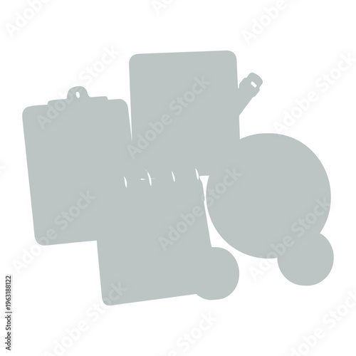 Clipboard and notebook icons