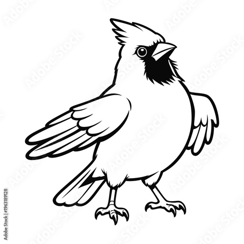 cardinal mascot logo design vector template