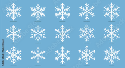 This captivating collection of various crystalline formations creates a festive atmosphere, suggesting the beauty of winter and holidays, while symbolizing uniqueness and the intricate designs