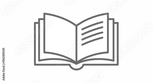 An educational journal graphic is a great learning concept suggesting literature for academic achievement, depicting literacy with education in an open book design that represents the printed