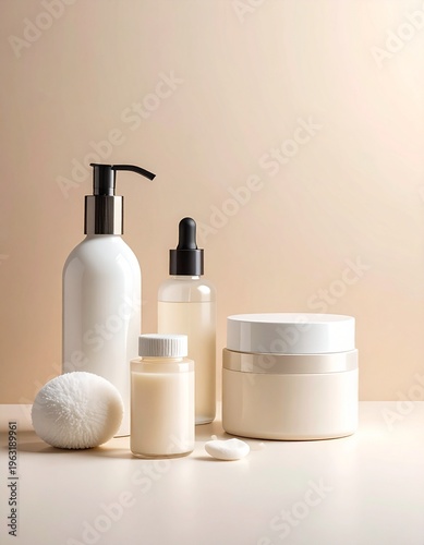 Wallpaper Mural Kosmetikprodukte auf elegantem Farbverlauf Torontodigital.ca