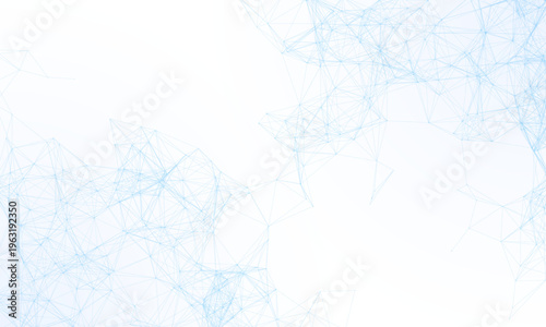 Digital abstract connection dots and lines. Network connection structure. Technology polygonal background. Plexus effect. Points and lines glowing Big data Network. Science 3d vector illustration