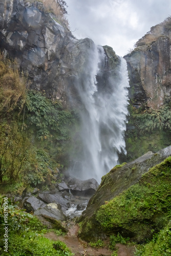 Cascata do Salto do Cabrito waterfall on Sao Miguel island, Azores, Portugal