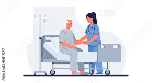 Hospital care, medical assistance, healthcare vector, nursing support isolated on White Background