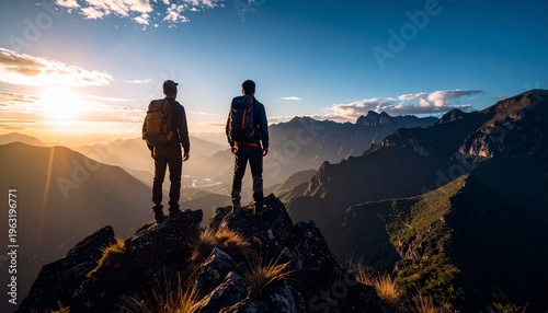 sunset in the mountains