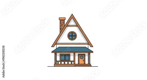 A frame house with porch.