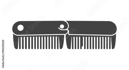 Black pocket hair comb tool.