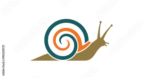 Colorful Snail Shell Illustration Design.