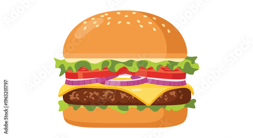 Double cheeseburger with lettuce tomato onion cheese