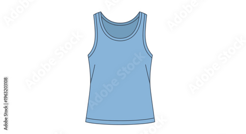 Womens Light Blue Sleeveless Tank Top.
