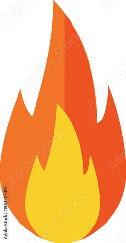 Bright flame with vivid colors