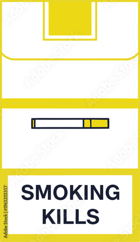 Warning sign about smoking dangers