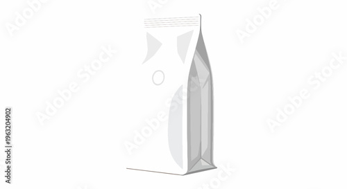 White resealable stand up pouch with clear plastic window