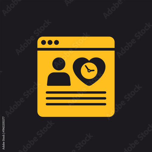 life expectancy data icon on dark