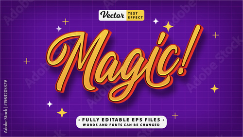 magic text effect editable eps cc