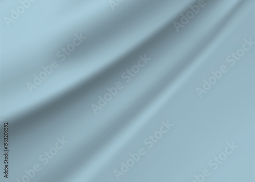 Light blue fabric texture with soft folds and gentle shadows, luxurious material background for design, apparel, and interiors, baby blue