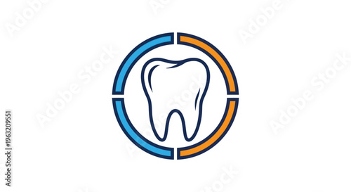 Tooth Icon Dental Health Symbol.