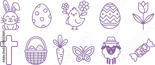 Easter themed clip art illustrations