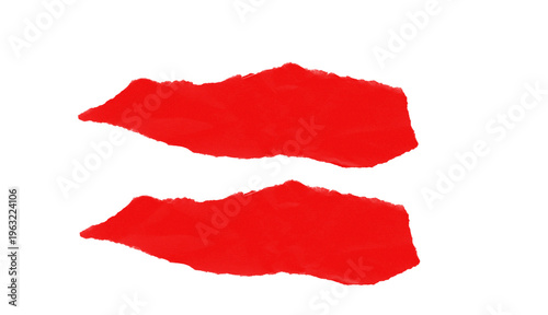 Tableau sur toile Two red blobs on white background