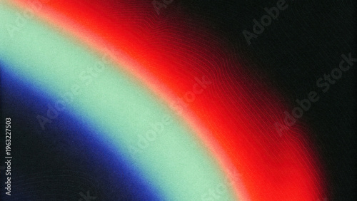 Vibrant color spectrum arc casts colorful shadows across dark background