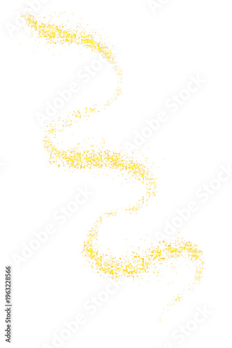Golden Spiral Sparks on Transparent Background