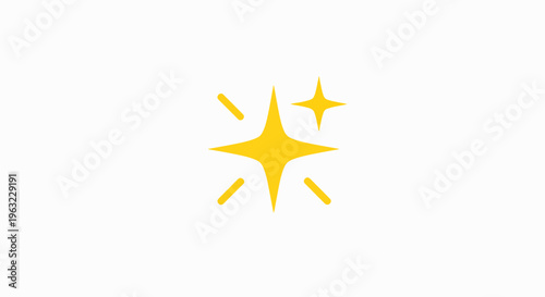 Vibrant Yellow Starburst Design Elements on White Background