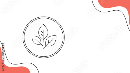 Simple green circular label with three leaves inside representing an eco friendly, organic, or natural product certification mark.