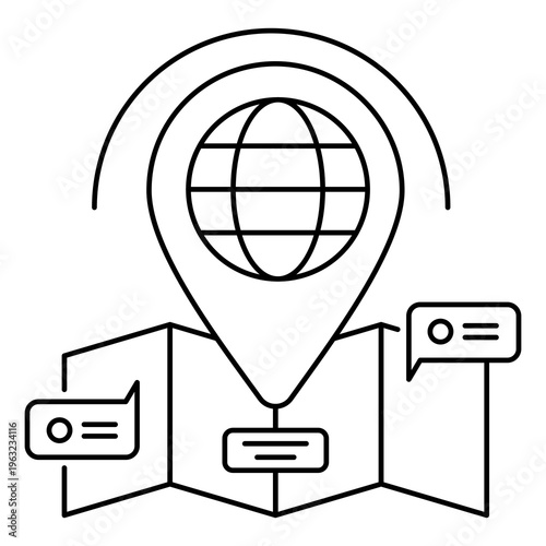 Global Accessibility icon, International Reach and Worldwide Connectivity Concept for Global User Access