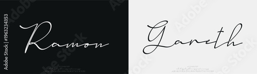 Cuadro en lienzo Ramon Ganeth, Script elegant alphabet beauty logo font