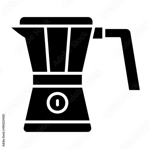 Moka Pot Icon: Italian Coffee Maker Symbol