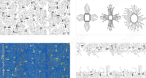 Printed Circuit Board Abstract Texture Set