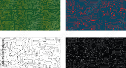 Electronic Network Path Pattern Design. Tech Circuit Board Lines Wallpaper. 