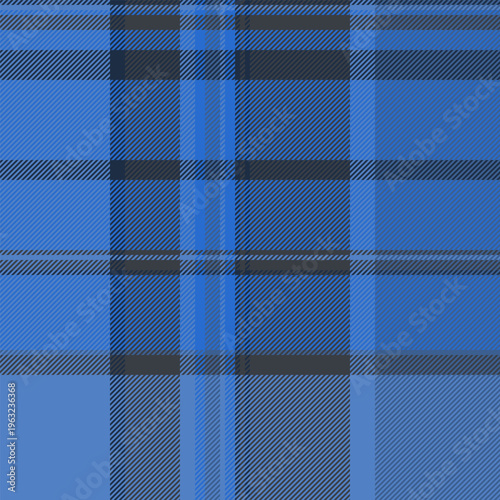 Pastel vector tartan check, customize background pattern texture. Single textile fabric seamless plaid in blue and dark colors.