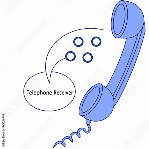 Vintage telephone receiver with sound waves, symbolizing communication and connection