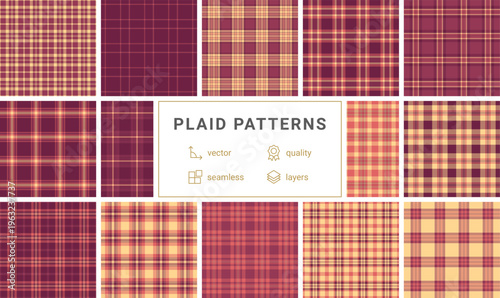 Plaid bundle for DIY, printable, and commercial projects. Vector files scale perfectly across all formats.