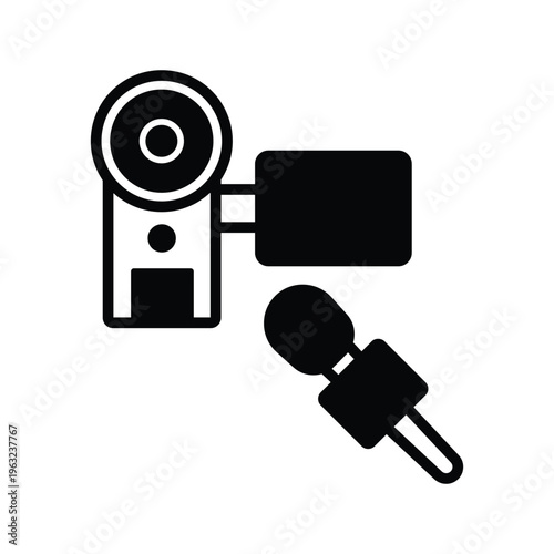 News Cam Vector icon which can easily modify or edit