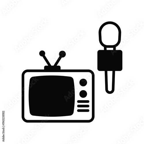 TV Report Vector icon which can easily modify or edit