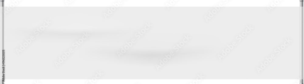 Fototapeta premium White roll up screen display isolated blank background